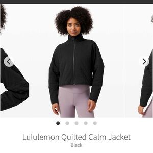Excellent condition Lululemon Quilted Calm Jacket Black sz 14